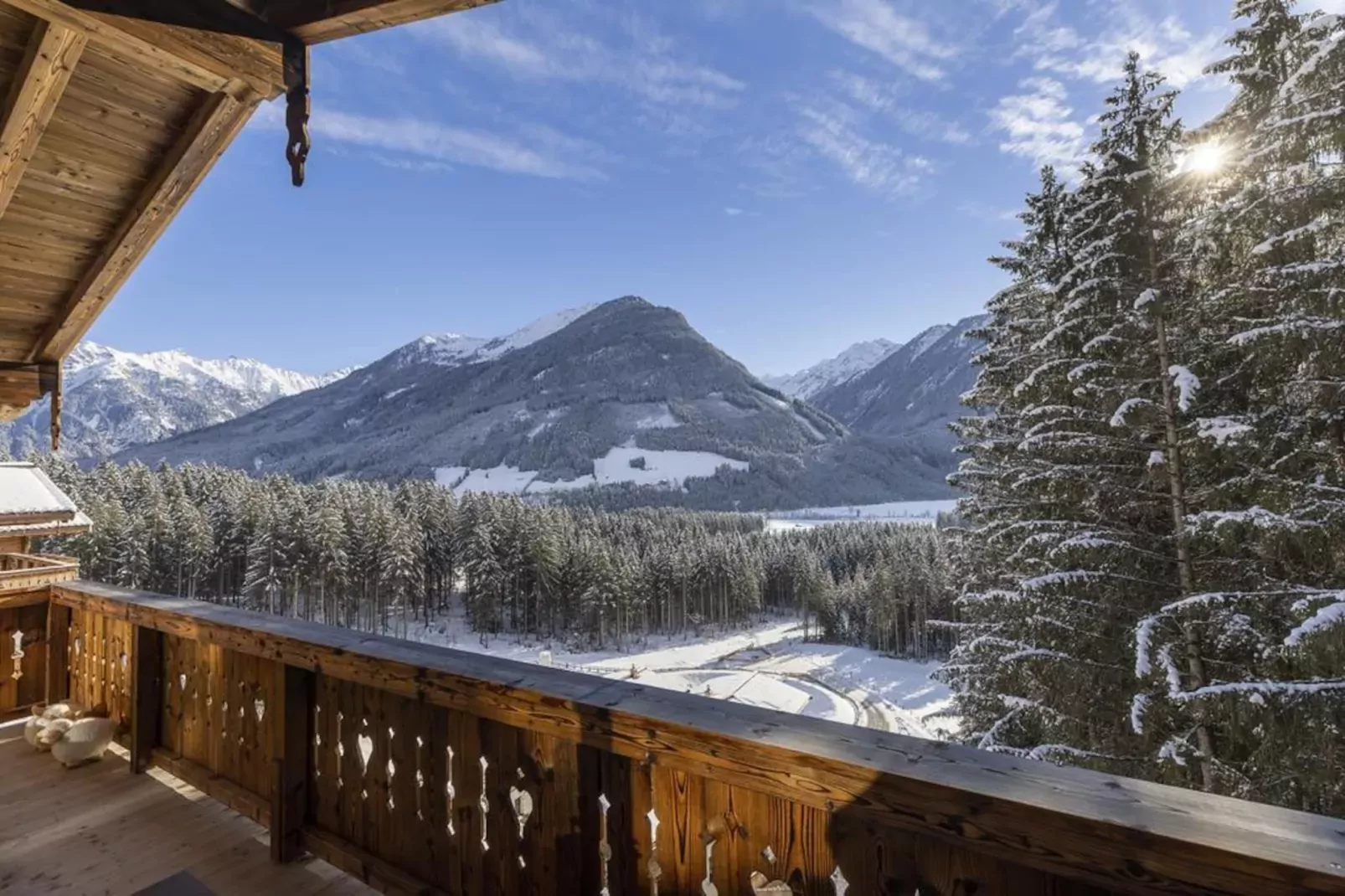 Nationalpark Chalet Schneespitze-Uitzicht winter
