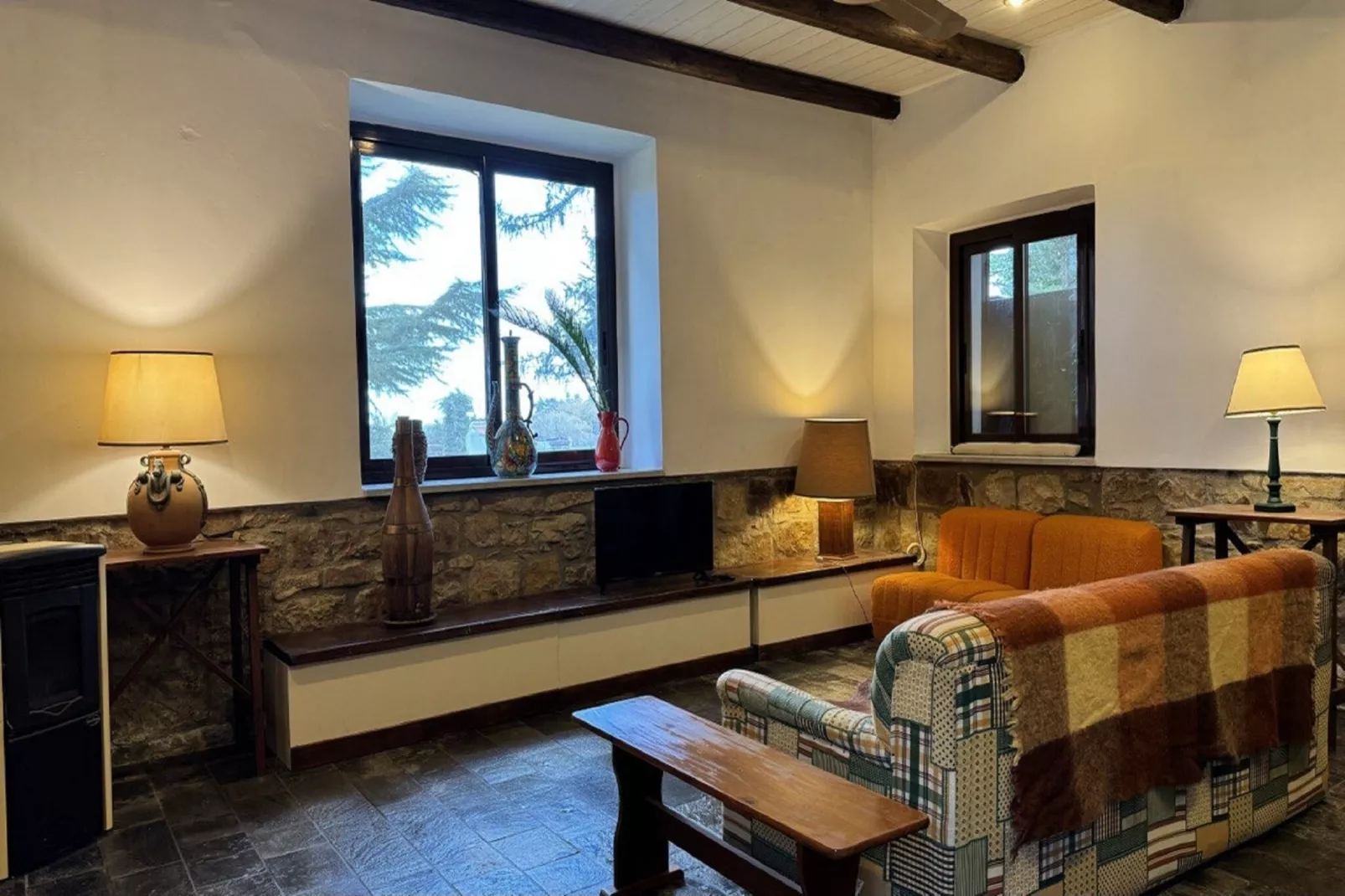 Villa Castelbuono-Woonkamer