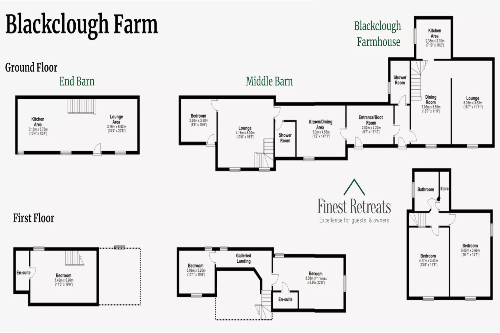 The Cottages Collection at Blackclough Farm-Plattegrond