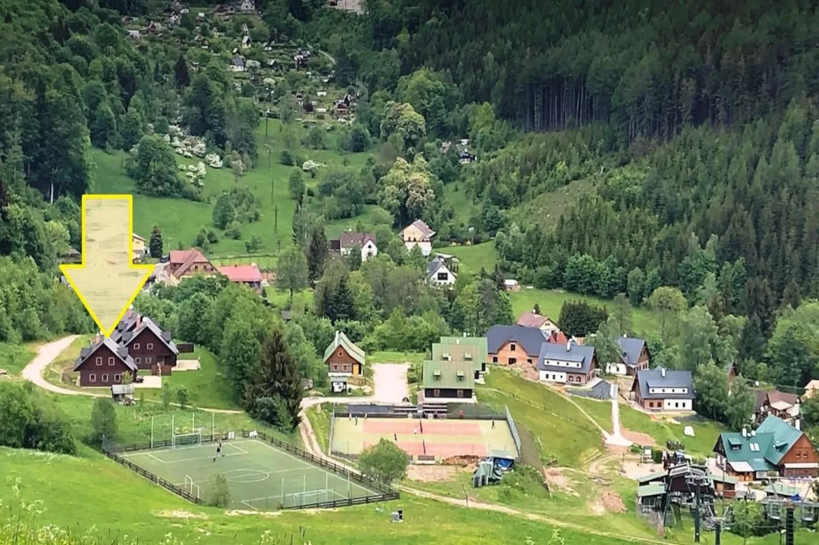 Cottage Zacler-Gebieden zomer 1km