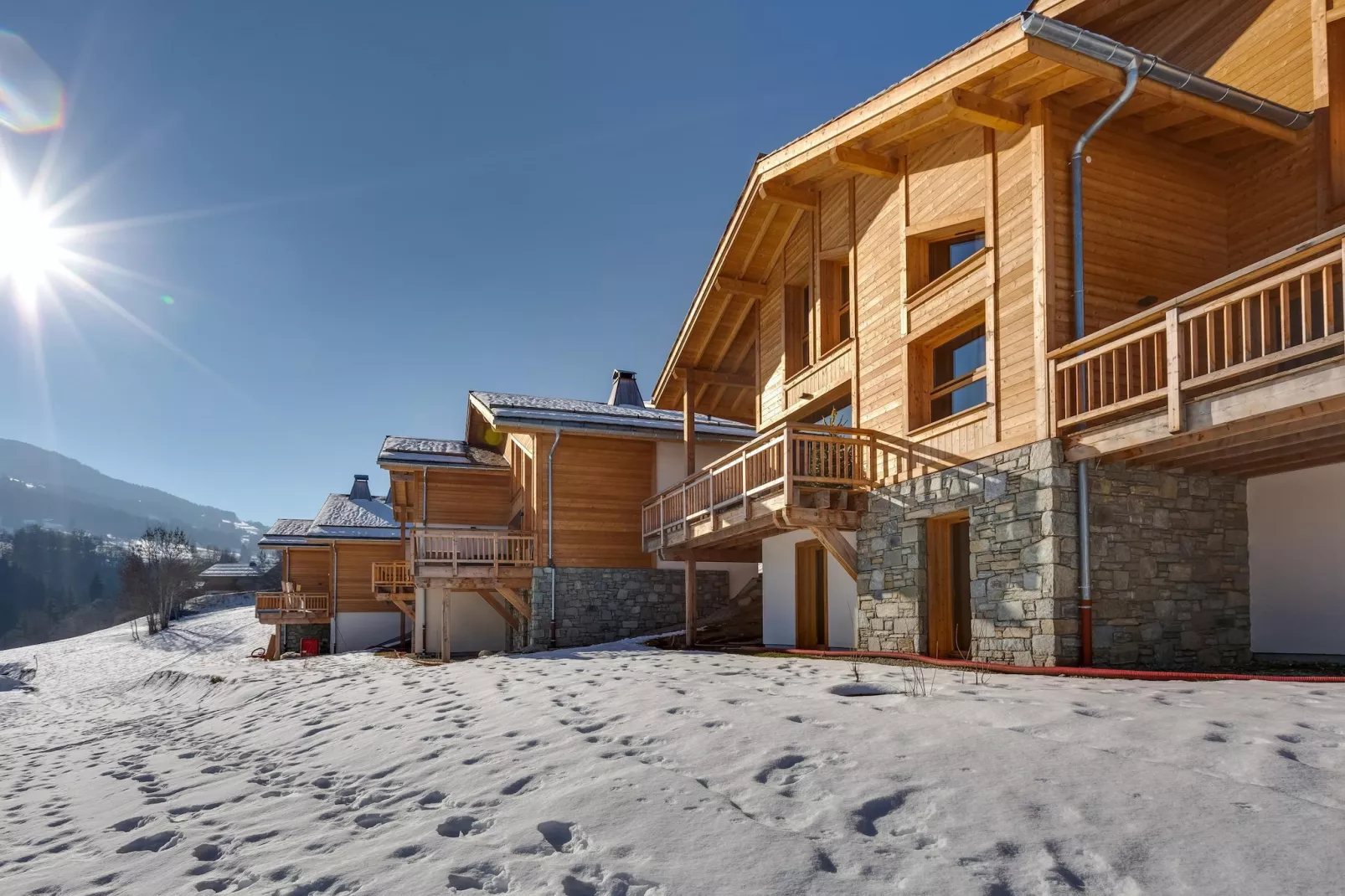 COMBLOUX Les Fermes du Mont Blanc - S12S-Uitzicht winter