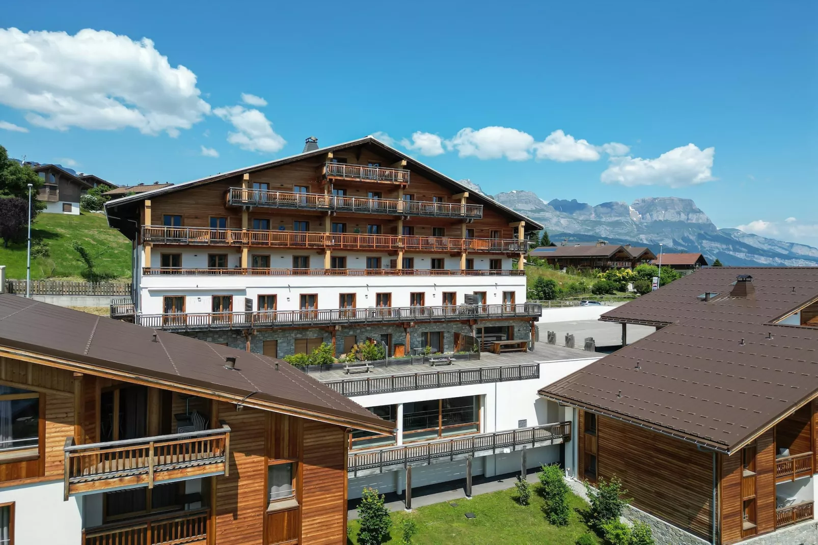 COMBLOUX Les Fermes du Mont Blanc - C61P-Uitzicht zomer