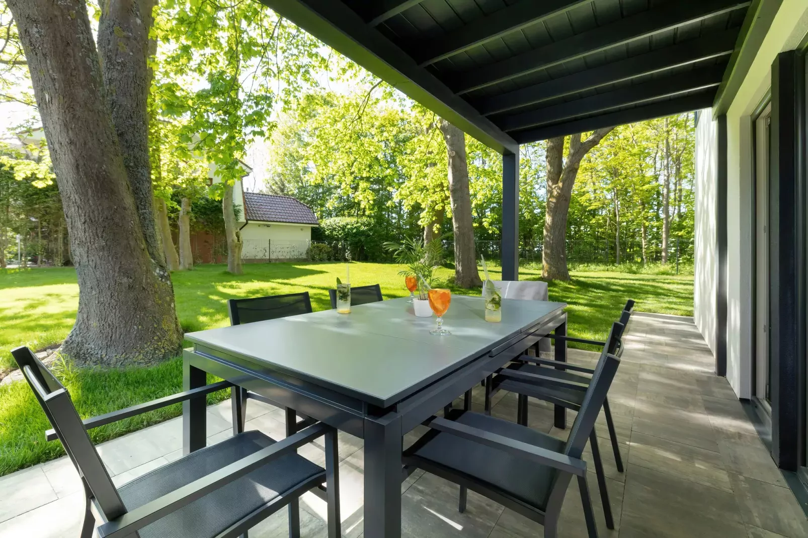 Villa Hoff Ferienhäuser Domek 6 Pers-Terrasbalkon