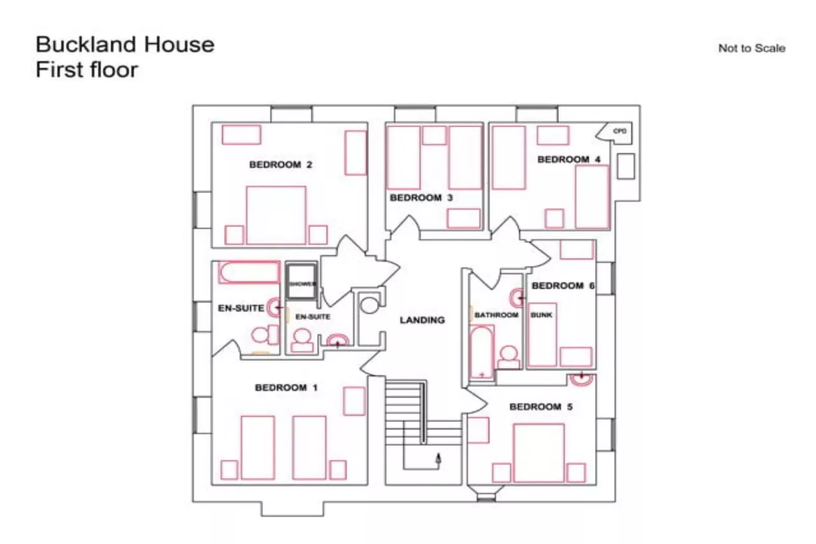 Buckland House-Plattegrond