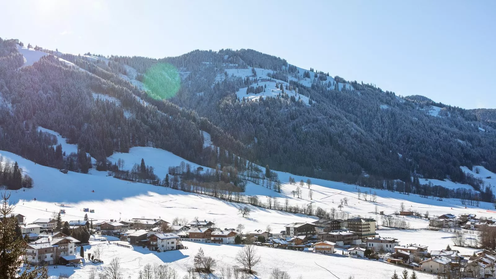 Kitzbüheler-Alpen Chalet-Uitzicht winter