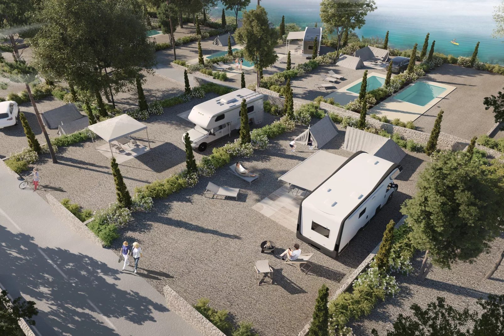 Aminess ATEA Camping Resort - Njivice - PREMIUM Holiday home 5 Pers 34m2-Gebieden zomer 1km