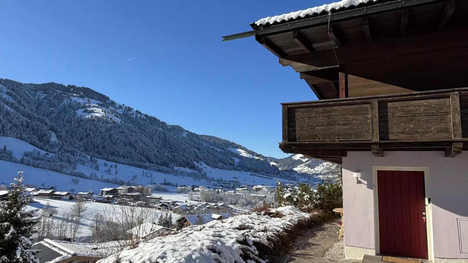 Kitzbüheler-Alpen Chalet-Uitzicht winter
