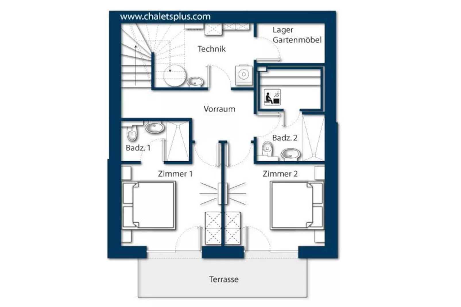 Nationalpark Chalet Keeseck-Plattegrond