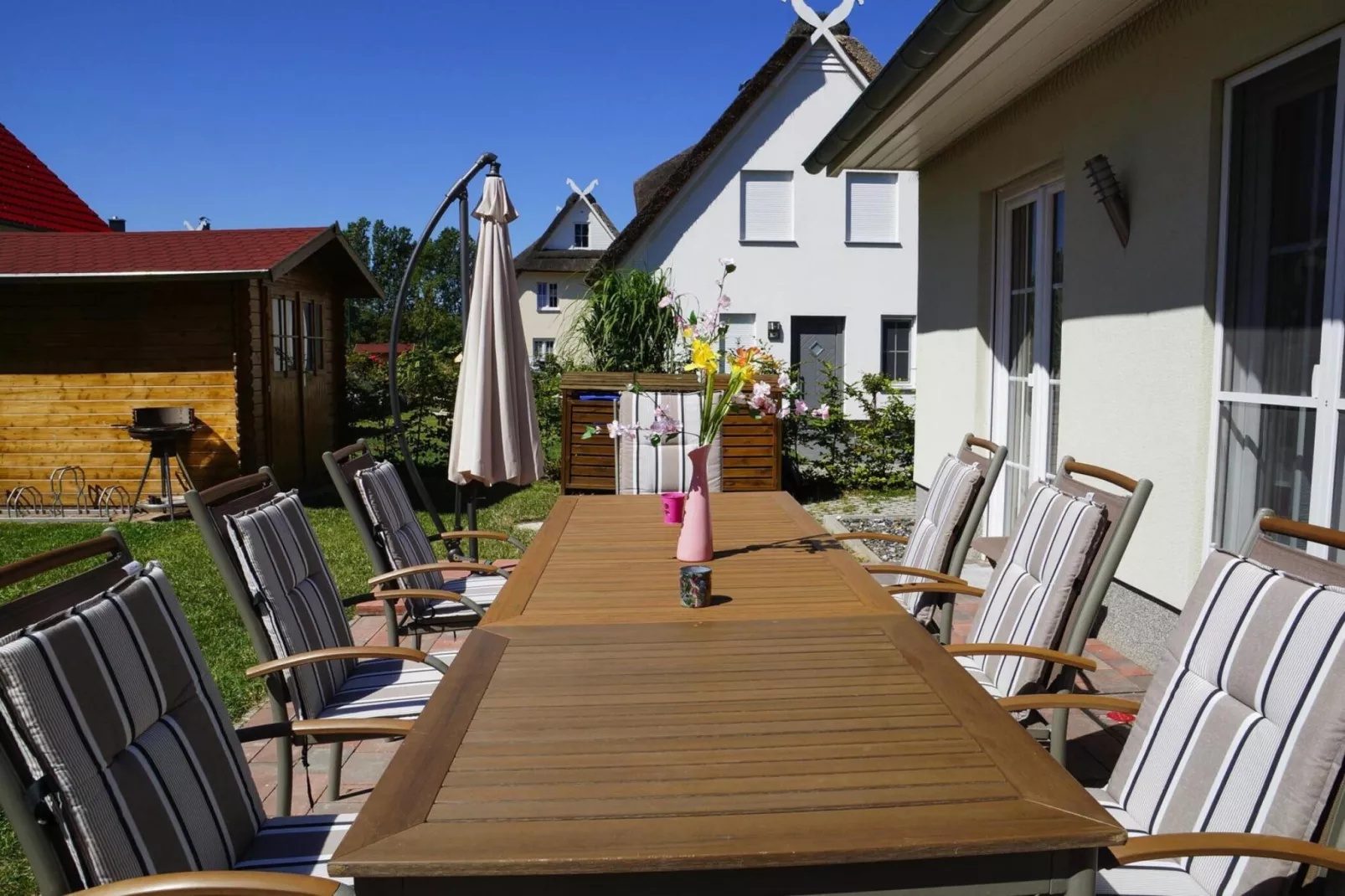 Ostseeresort Dampland-Reihenhaus Normalpreis-Terrasbalkon