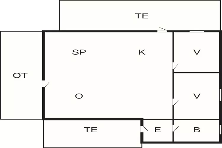 Betoverende Kustschuilplaats-By Traum-Plattegrond