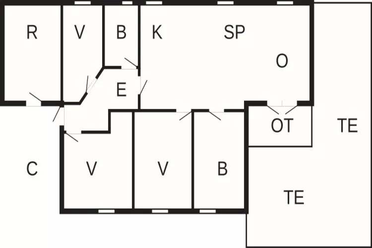 Moderne toevlucht bij Skovmose-By Traum-Plattegrond