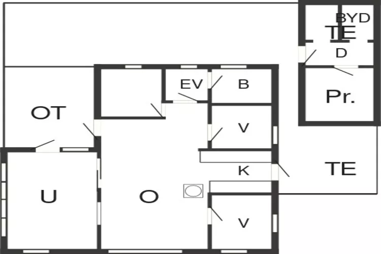 6 persoons vakantie huis in Sæby-Plattegrond