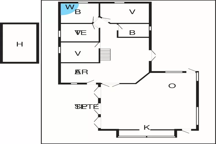 10 persoons vakantie huis in Jerup-Plattegrond