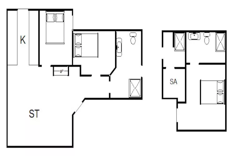 6 persoons vakantie huis in Henne-Plattegrond