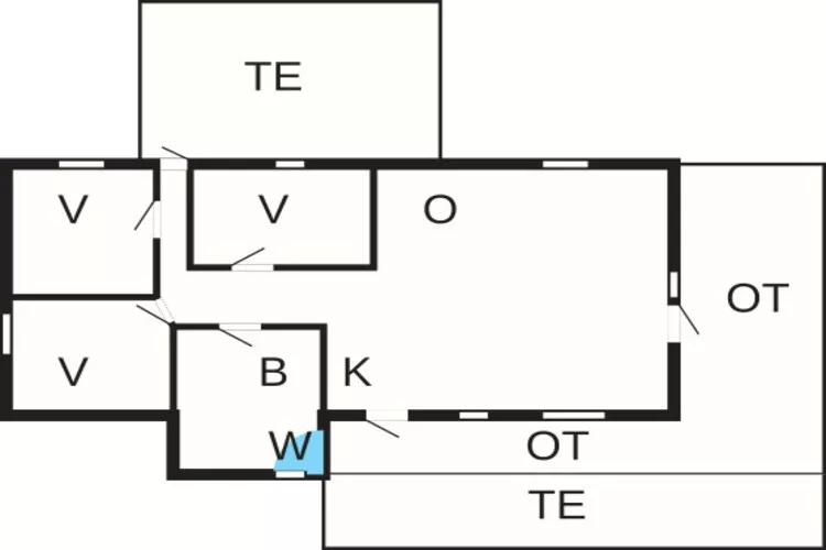 6 persoons vakantie huis in Rømø-Plattegrond