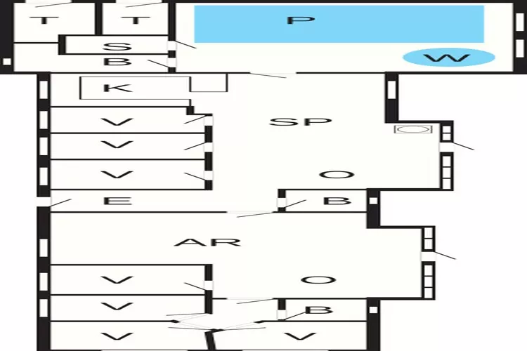 18 persoons vakantie huis in Ringkøbing-Plattegrond