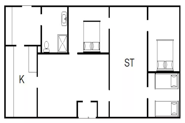 Idyllische Deense Boerderij Retreat-By Traum-Plattegrond
