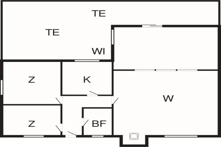 Lichte Cottage met Tuin Terras-By Traum-Plattegrond