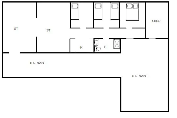 5 persoons vakantie huis in Fanø-Plattegrond