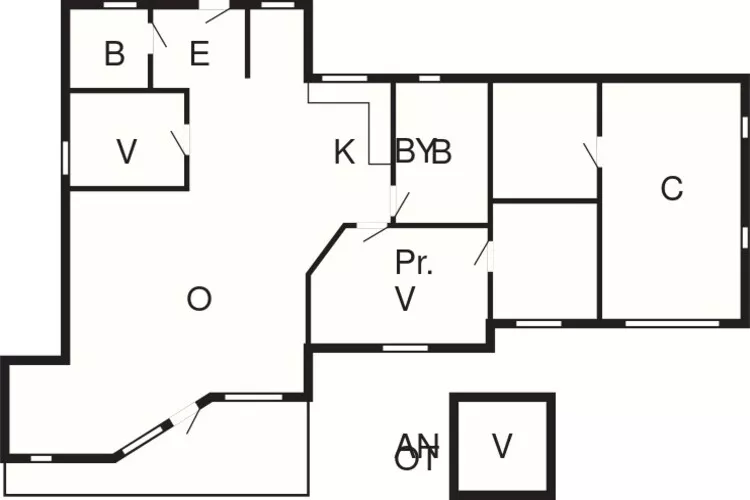 8 persoons vakantie huis in Væggerløse-Plattegrond