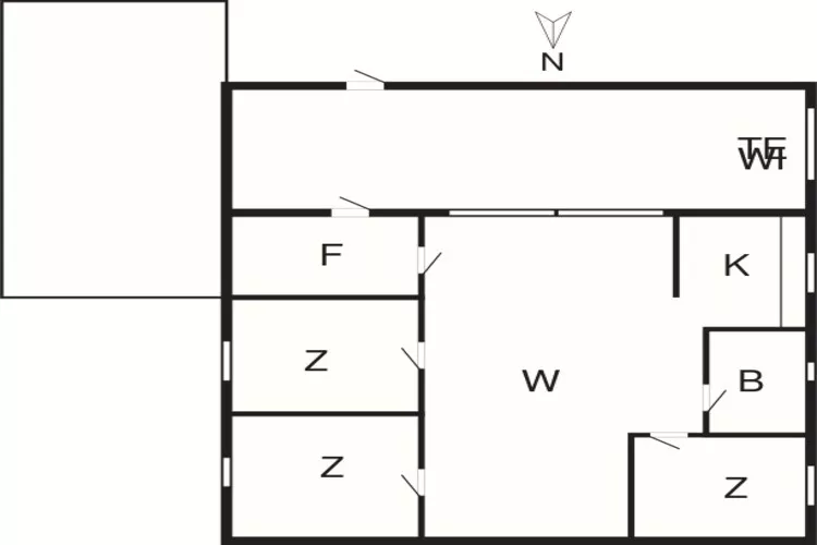 6 persoons vakantie huis in Blåvand-Plattegrond