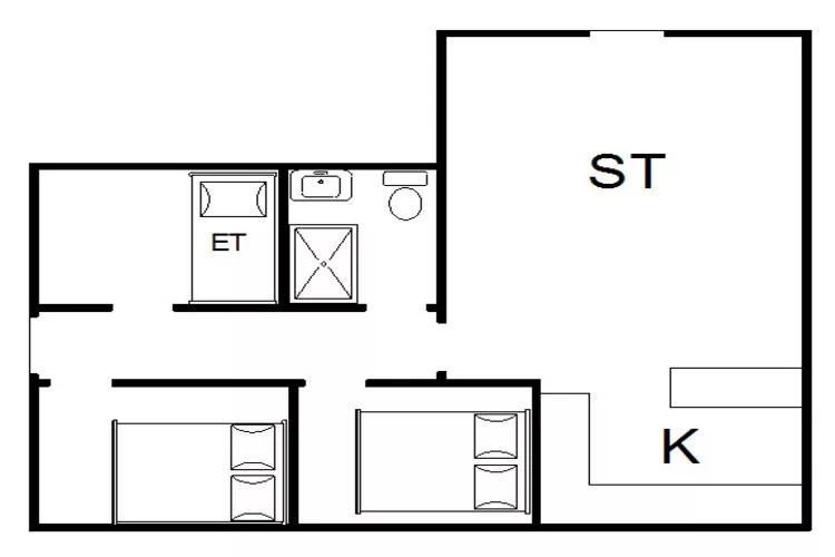Gezellig vakantiehuis in Houstrup-By Traum-Plattegrond