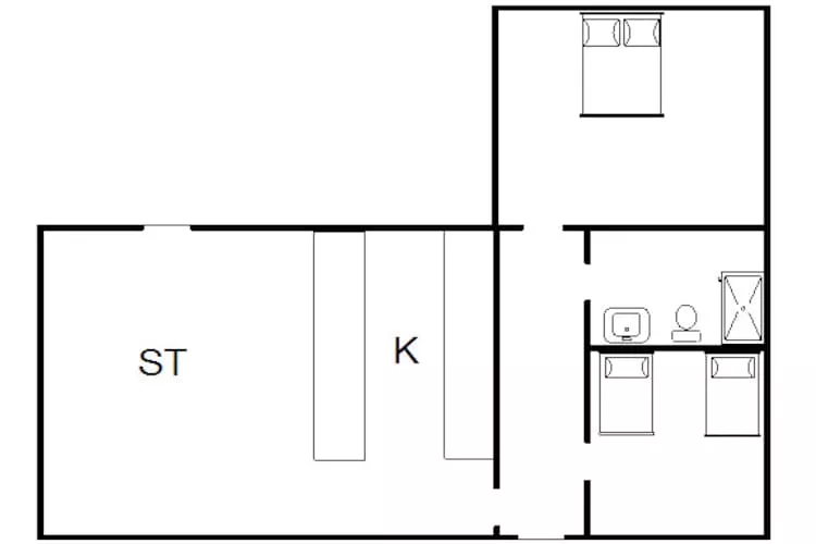 4 persoons vakantie huis in Nørre Nebel-Plattegrond