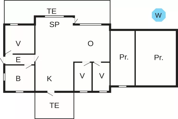 Kustsereniteit in Vemmingbund-By Traum-Plattegrond