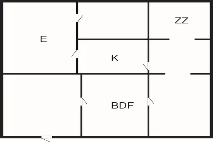 Gezellige kustschuilplaats in Hojer-By Traum-Plattegrond