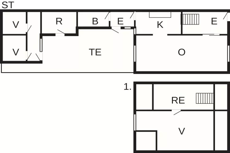 5 persoons vakantie huis in Løkken-Plattegrond
