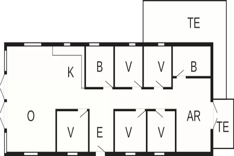 14 persoons vakantie huis in Glesborg-Plattegrond