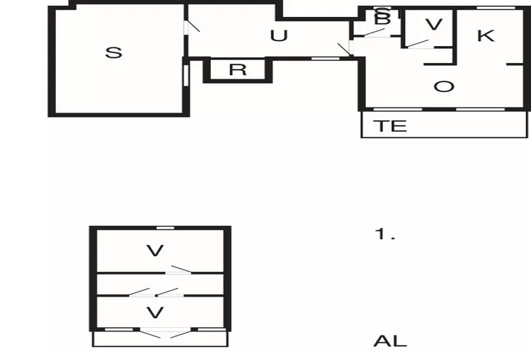 5 persoons vakantie huis in Væggerløse-Plattegrond