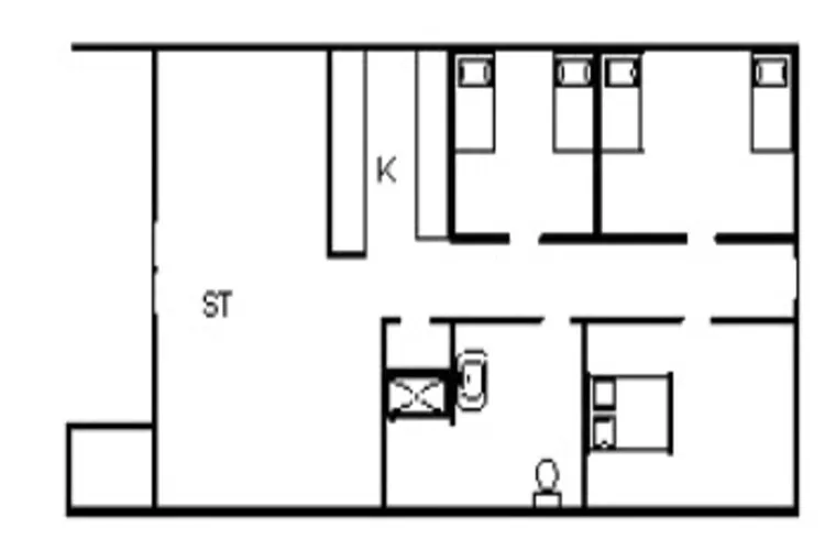 6 persoons vakantie huis in Blåvand-Plattegrond