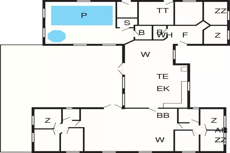 24 persoons vakantie huis in Nørre Nebel-Plattegrond