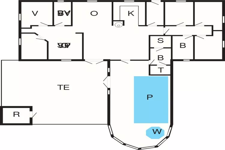 12 persoons vakantie huis in Væggerløse-Plattegrond