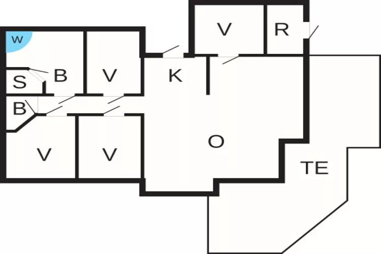 8 persoons vakantie huis in Væggerløse-Plattegrond
