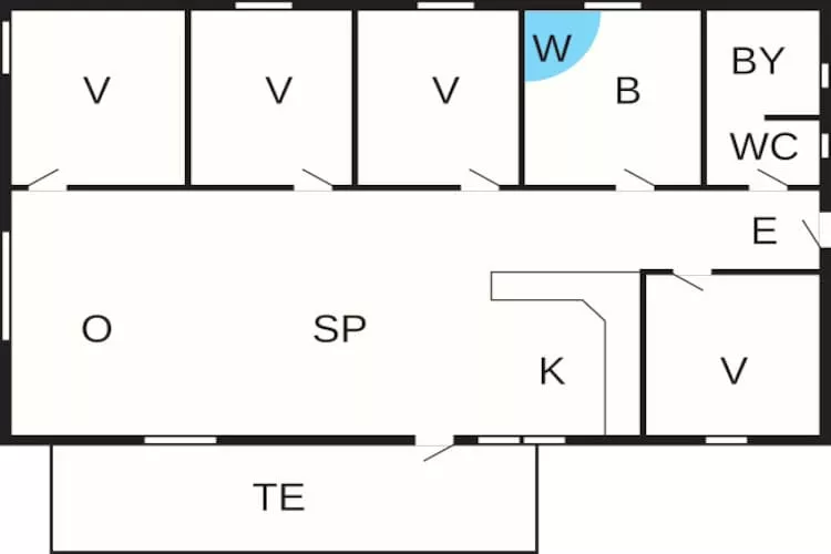 8 persoons vakantie huis in Væggerløse-Plattegrond