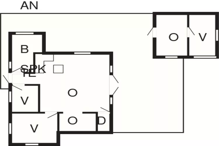 6 persoons vakantie huis in Jerup-Plattegrond