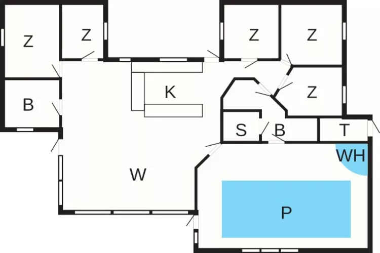 12 persoons vakantie huis in Væggerløse-Plattegrond