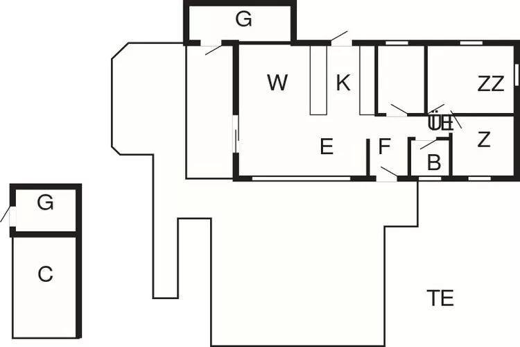 6 persoons vakantie huis in Læsø-Plattegrond