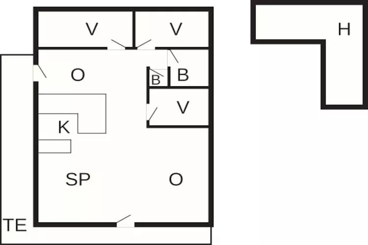 8 persoons vakantie huis in Ebeltoft-Plattegrond