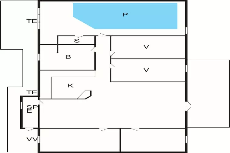 10 persoons vakantie huis in Ørsted-Plattegrond