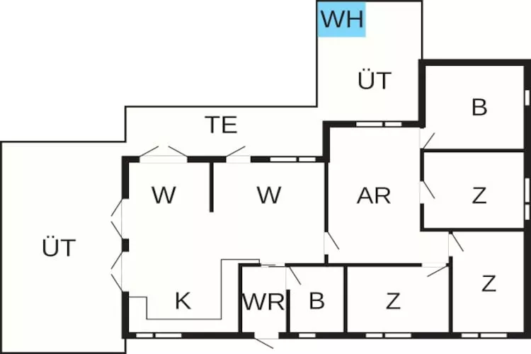 8 persoons vakantie huis in Væggerløse-Plattegrond