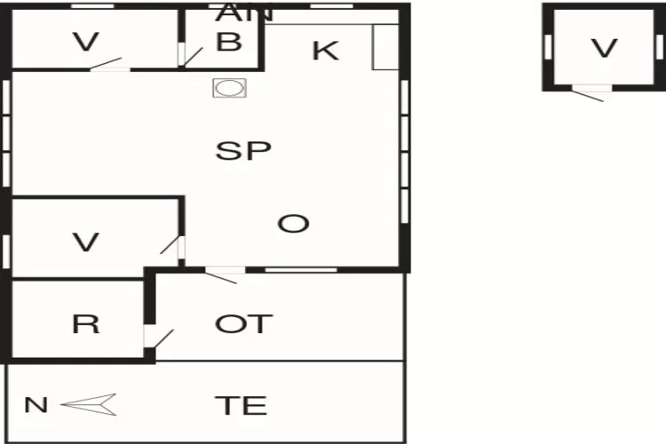 6 persoons vakantie huis in Gedser-Plattegrond