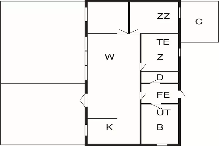 6 persoons vakantie huis in Hurup Thy-Plattegrond