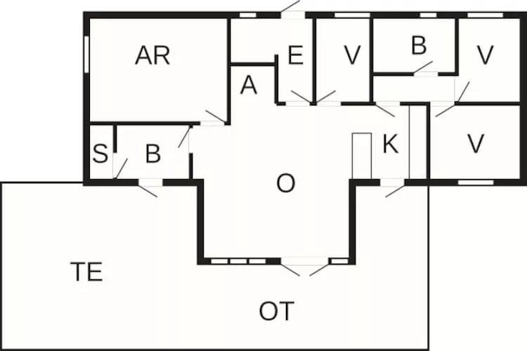 8 persoons vakantie huis in Væggerløse-Plattegrond