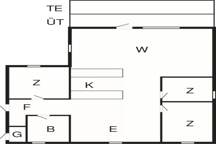 6 persoons vakantie huis in Nørre Nebel-Plattegrond