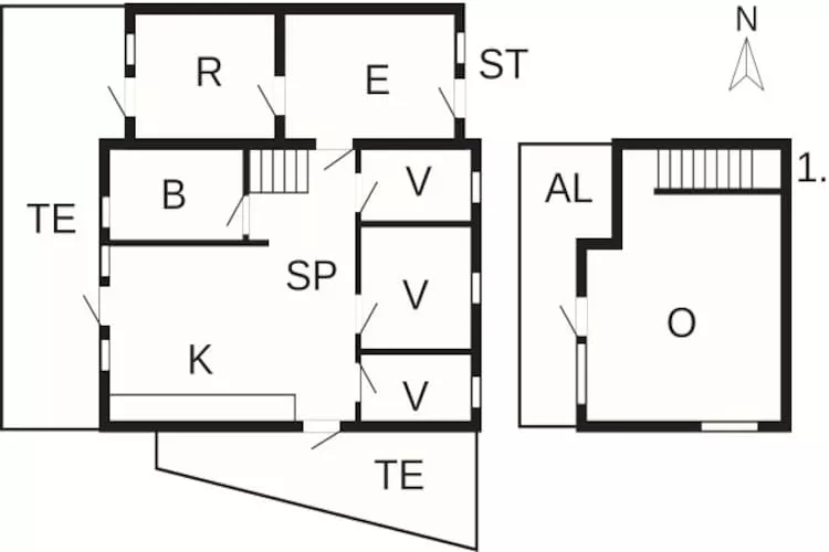 Kustcharme in Bork Havn -- By Traum Ferienwohnungen-Plattegrond