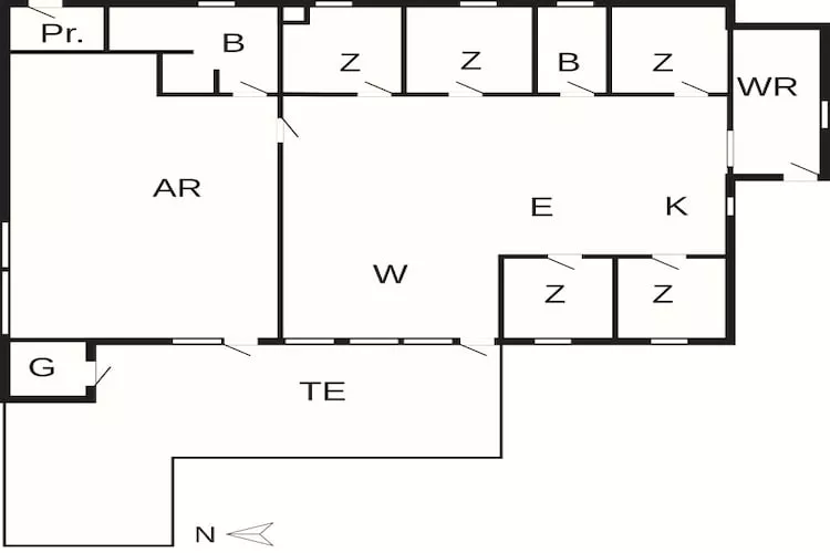 10 persoons vakantie huis in Nordborg-Plattegrond