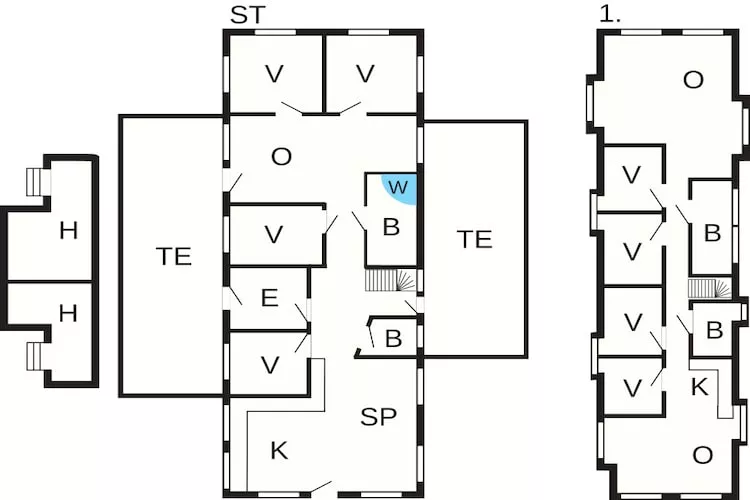 Ruim zomerhuis met sauna-Plattegrond